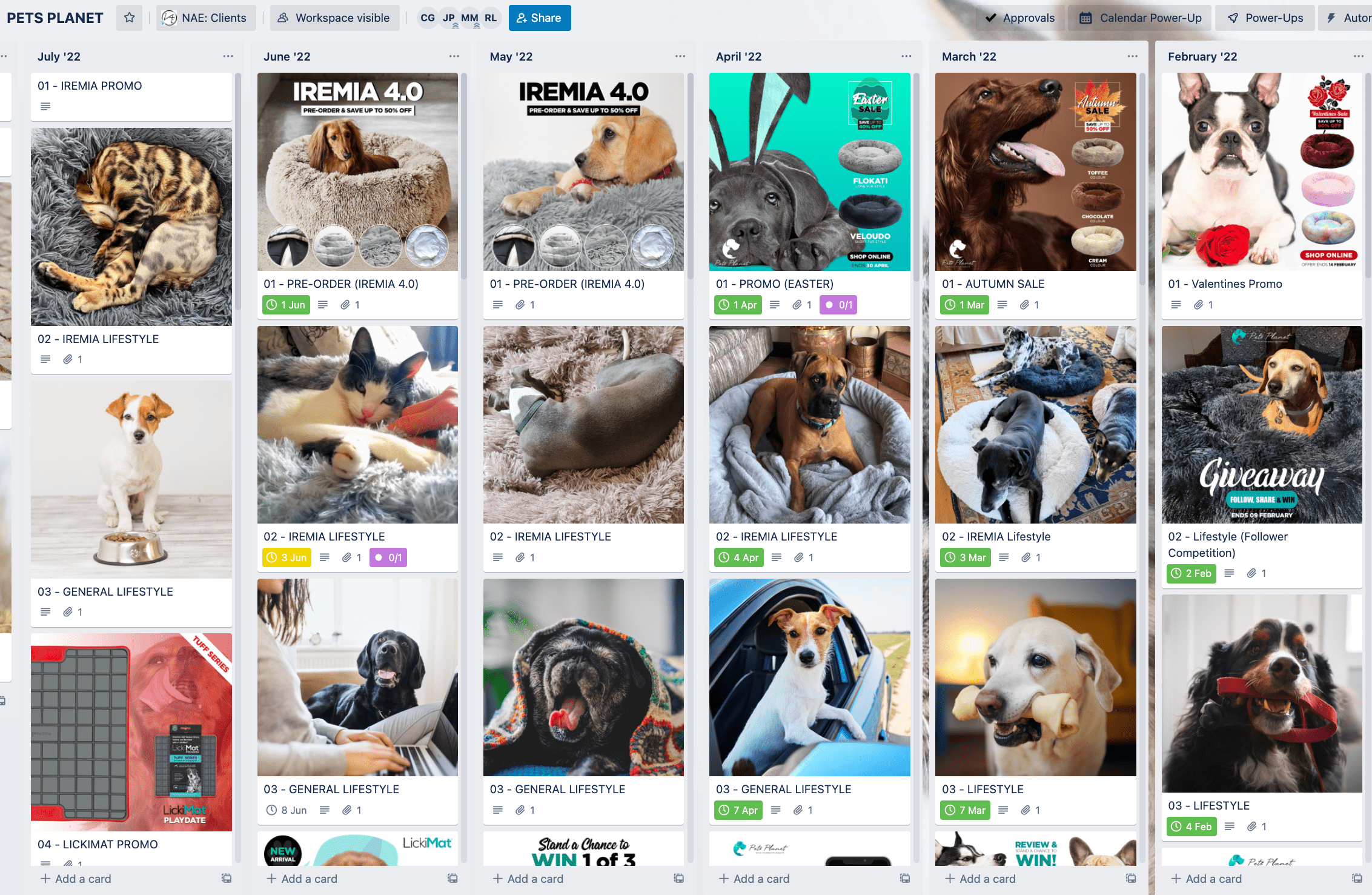 New Age Explorer - trello dashboard image for South African Social Media Marketing Management Services, like social media management, social media marketing, facebook management, facebook marketing, instagram management, instagram marketing, meta management, meta marketing